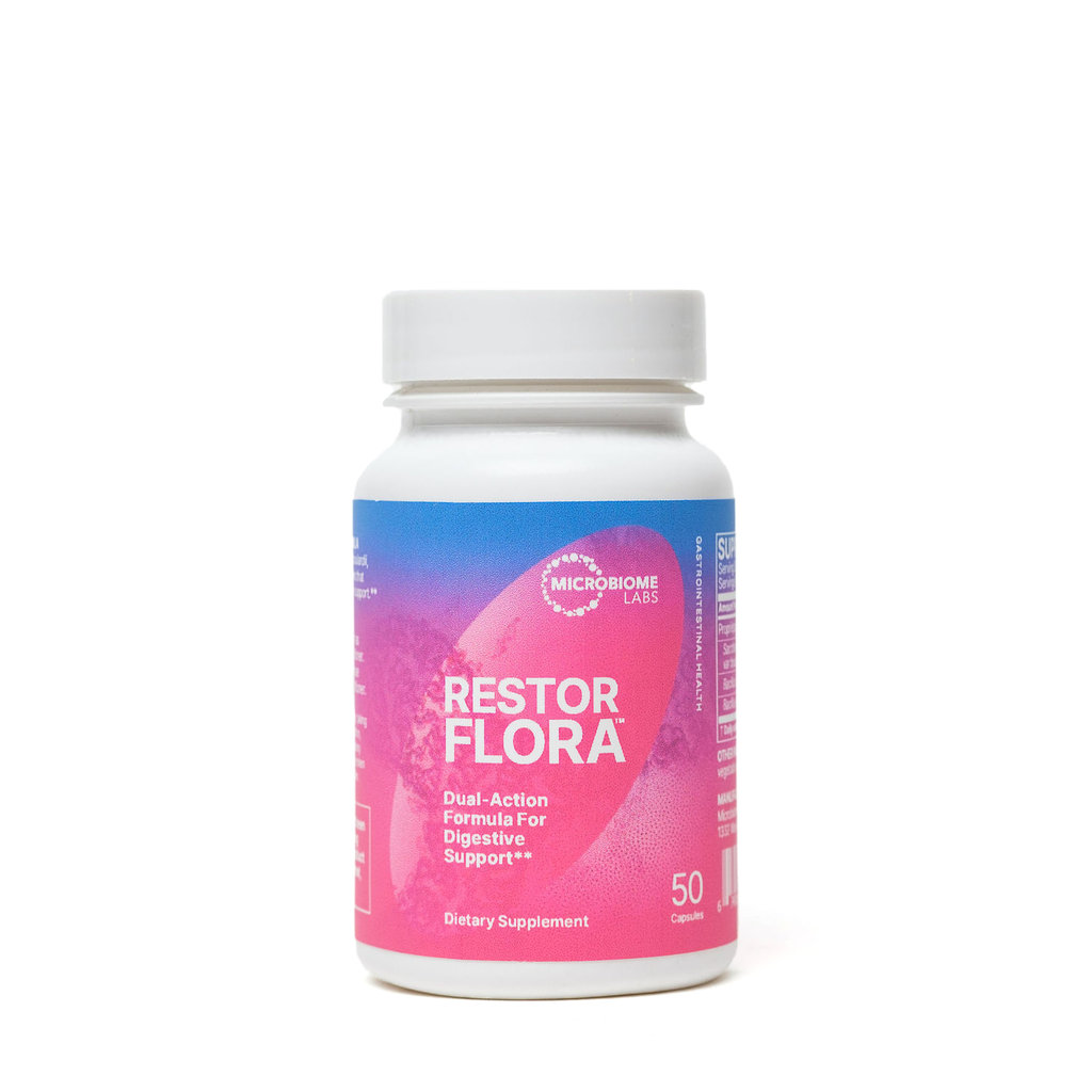 RestorFlora™- Gut Health - 1-2 month supply - spore-based probiotic + saccharomyces boulardii