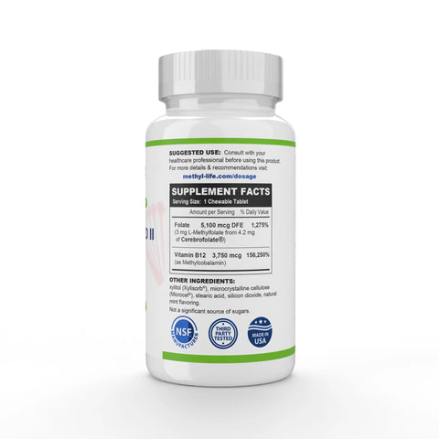 Methylated B12 3.75mg + L-Methylfolate 3mg as Methyl-Life®'s B-Methyla – Methyl-Life® Supplements