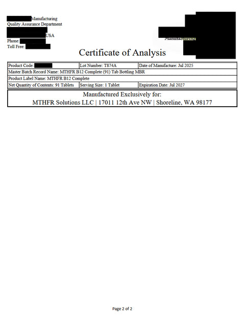 Methylation Vitamins: Methyl B12 & Methylfolate 5 MTHF - 3 Product Pack