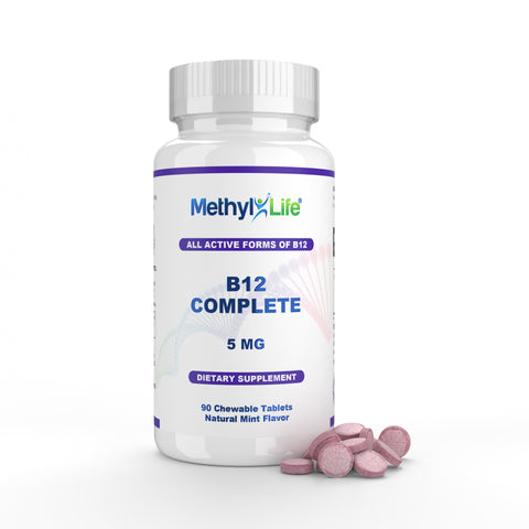 Vitamin B12 5000 mcg (Methylcobalamin B12 Complete) – 3 Bioactive Forms