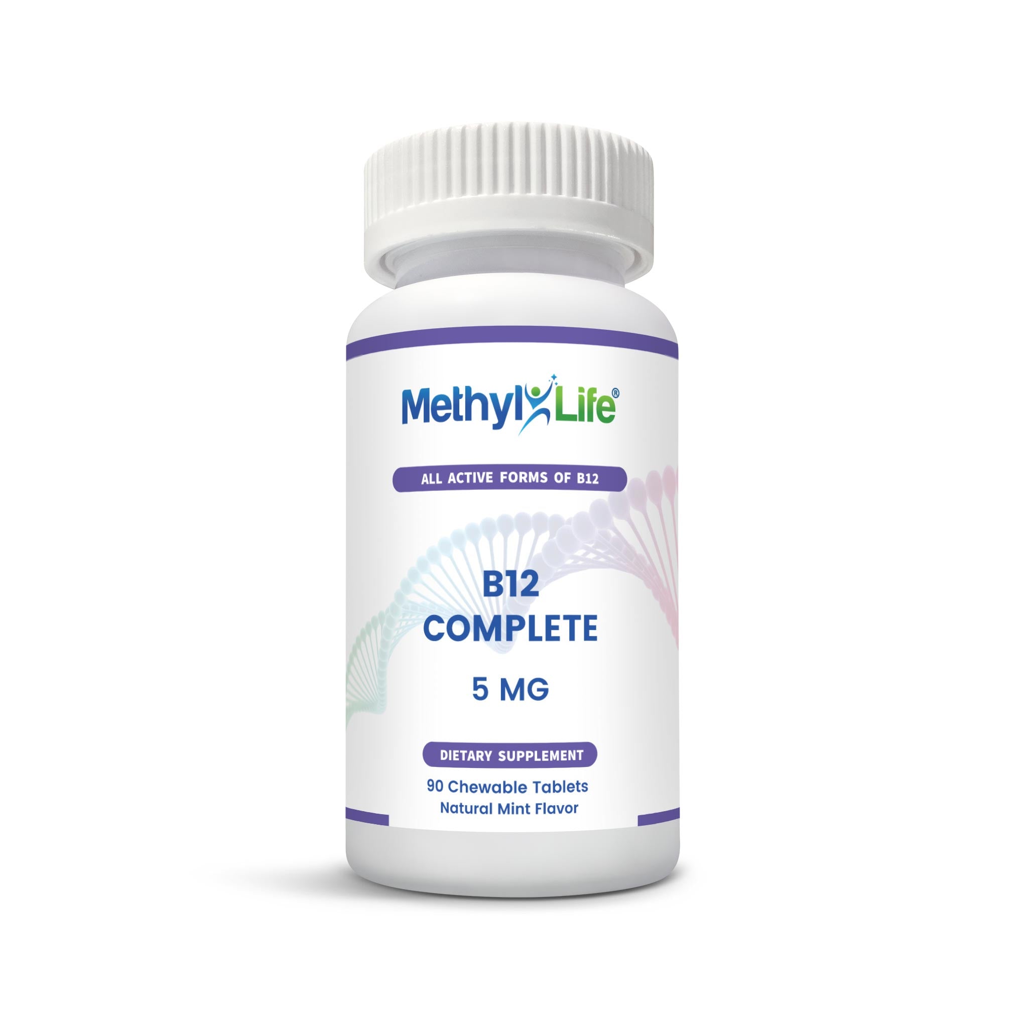 Active B12 Complete - 90 ct - front bottle - Methyl-Life Supplements