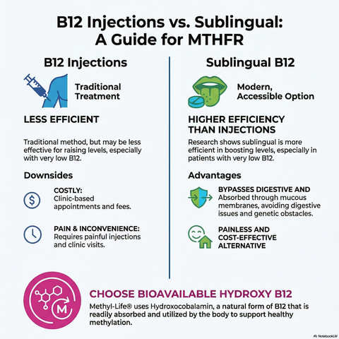Vitamin B12 injections for MTHFR: Injection or sublingual B12? Methyl-Life Supplements Vitamin B12 injections for MTHFR: Injection or sublingual B12? Methyl-Life Supplements