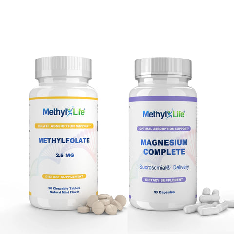 Cofactors Add-On (Methylfolate 2.5 mg + Magnesium Complete) - Best Sellers - Methyl-Life® Supplements
