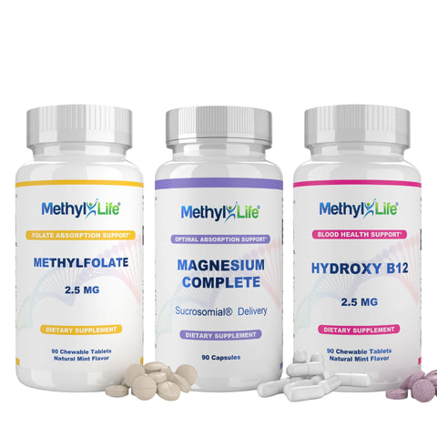 Cofactors Add-On (Hydroxocobalamin + Methylfolate 2.5 + Magnesium Complete) - Best Sellers - Methyl-Life® Supplements