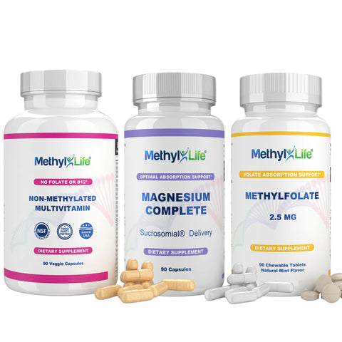 Cofactors Add-On (Non-Methylated Multivitamin + Methylfolate 2.5 + Magnesium Complete) - Best Sellers - Methyl-Life®