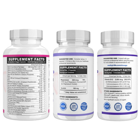 Cofactors Add-On (Non-Methylated Multivitamin + B12 Complete + Magnesium Complete) - Best Sellers - Methyl-Life®