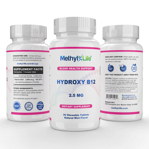 Vitamin B12 Tablets (Sublingual B12 as Bioavailable Hydroxy) Support Methyl-Life Supplements Vitamin B12 Tablets (Sublingual B12 as Bioavailable Hydroxy) Support Methyl-Life Supplements