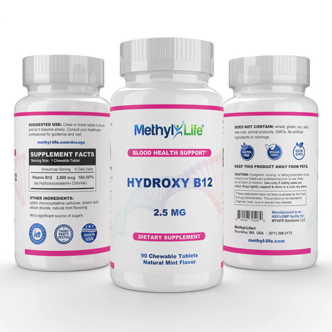 Vitamin B12 Tablets (Sublingual B12 as Bioavailable Hydroxy) – Support – Methyl-Life® Supplements
