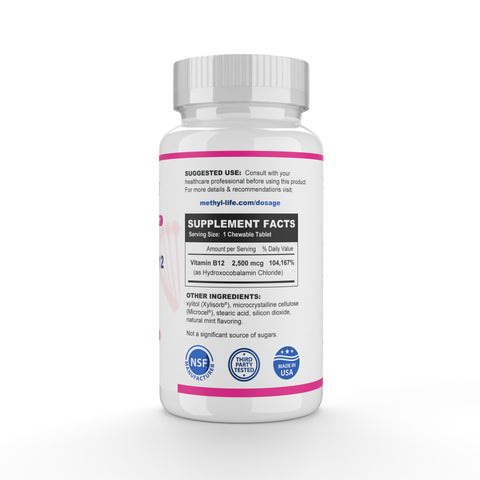Vitamin B12 Tablets (Sublingual B12 as Bioavailable Hydroxy) – Supports Brain & Red Blood Cells