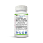 B-Methylated-II - L-Methylfolate 3 mg + Methylcobalamin 3.75 mg - bottle supplement facts - 90 ct - Chewables - Methyl-Life