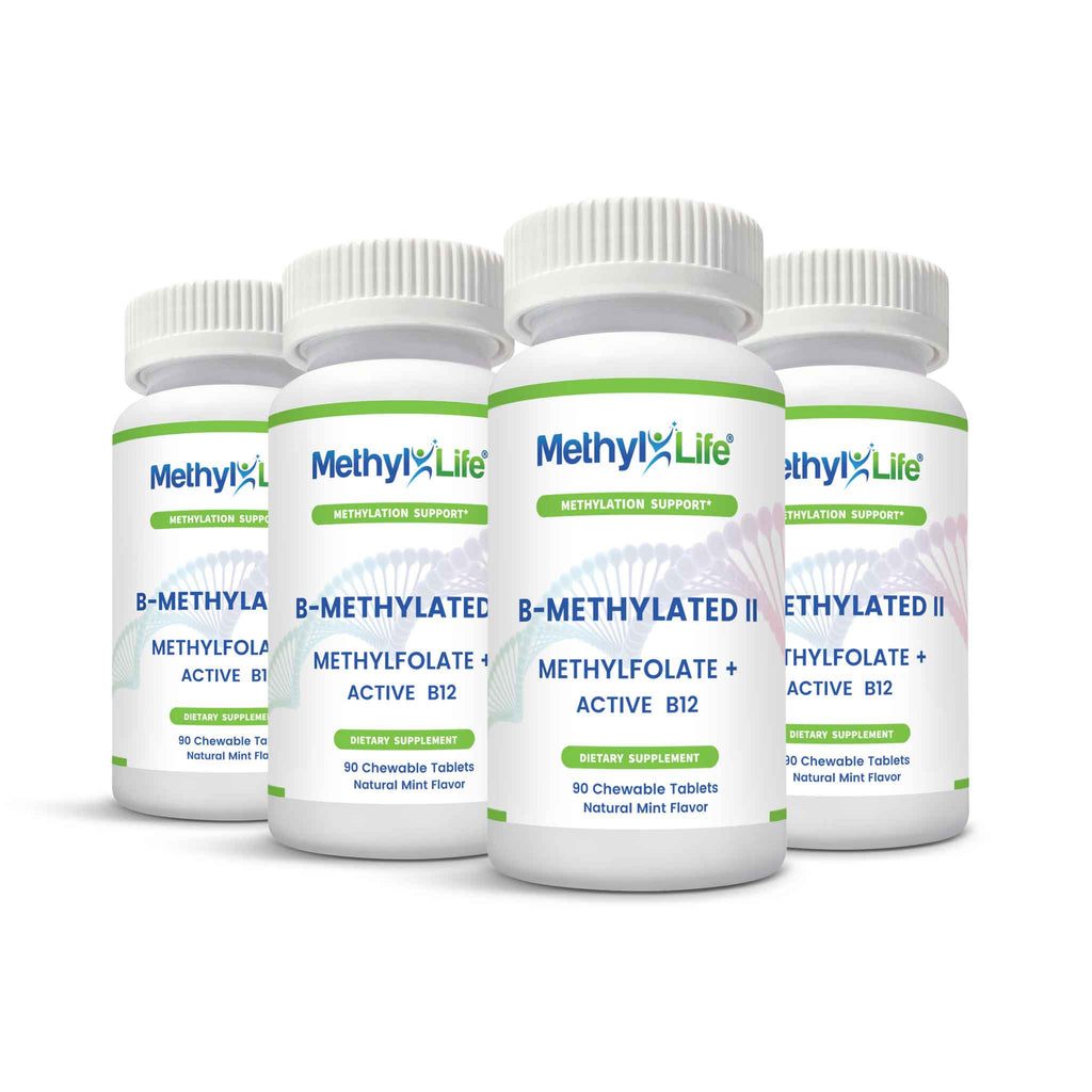 Wholesale: 4-pack of B-Methylated II (4 bottles - 90 ct each) Methyl-Life