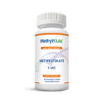 Methylfolate 5 mg - Brain/Mood Health - bottle front - Purest L-Methylfolate - 90 ct - Chewables - Methyl-Life