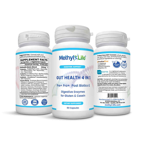 Gut Health 4 in 1: Full-Spectrum Microbiome Support - Methyl-Life® Supplements