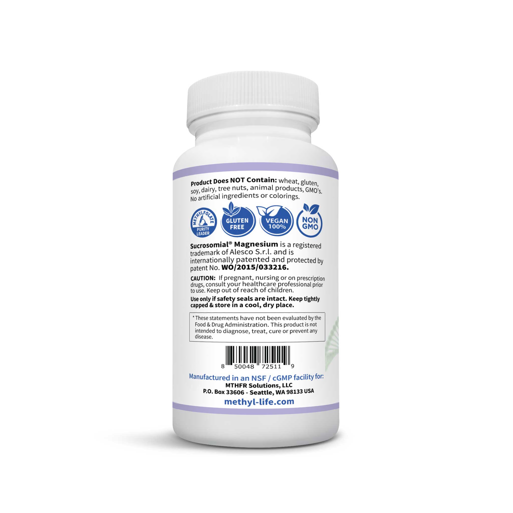 Magnesium Complete barcode view - Methyl-Life Sucrosomial Magnesium - 90 capsules
