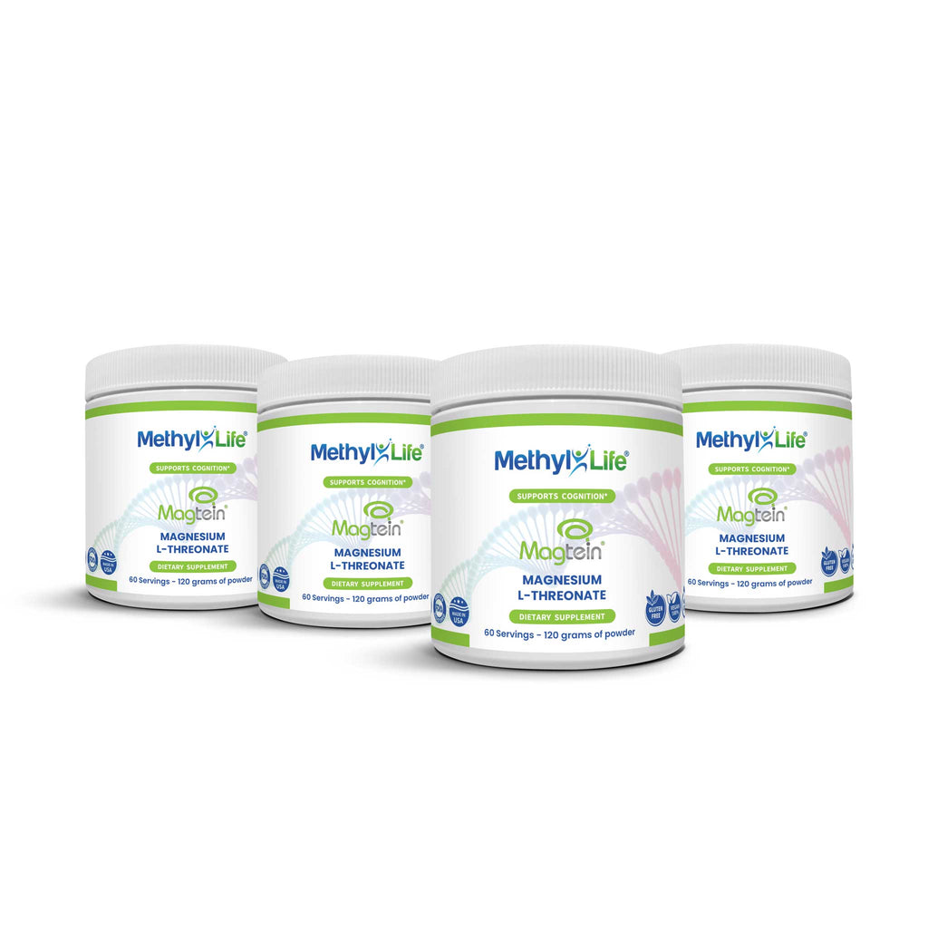 Wholesale 4 pack Magtein Magnesium L-Threonate - 4 jars, each contains 60 servings pure powder (no fillers)