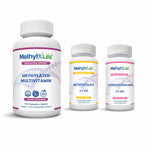 Pregnancy Bundle (3 product bottles) - Chewable Methylated Multi + L-Methylfolate 2.5 + Hydroxocobalamin - Methyl-Life