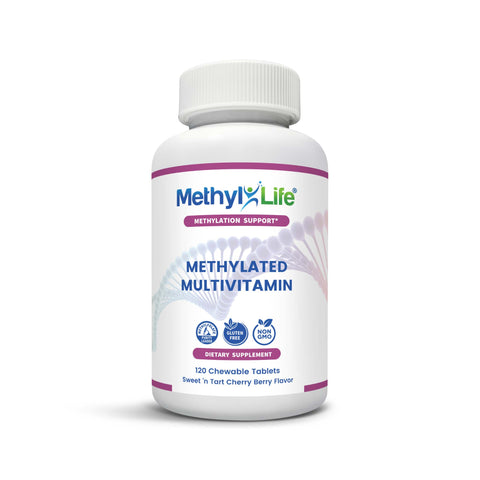 Chewable Methylated Multivitamin - L-Methylfolate + Active B12 - MTHFR/Pregnancy/Children - Methyl-Life® Supplements