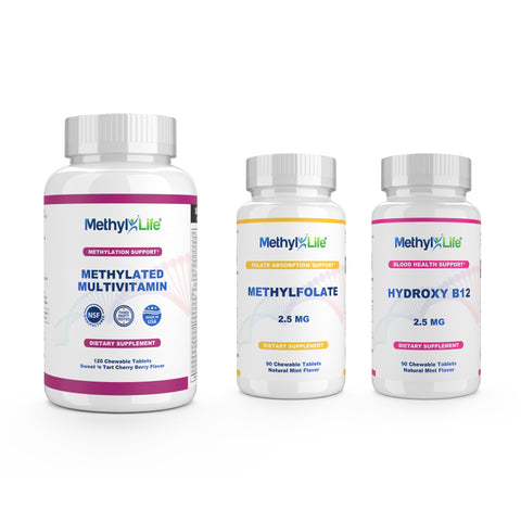 MTHFR Supplement: Methylfolate + B12 Chewable Multivitamin