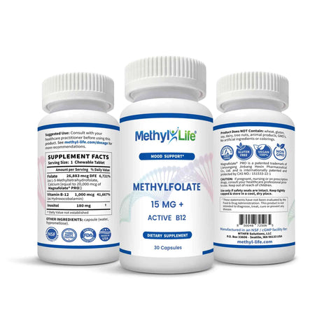 L Methylfolate 15mg + Vitamin B12 with Methyl