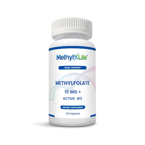 L Methylfolate 15mg + Vitamin B12 with Methyl - Methyl-Life® Supplements