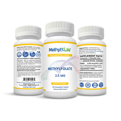 Methylated Multivitamin 3-Product Pack - MTHFR Folate, Sublingual B12 + Cofactors - Methyl-Life® Supplements