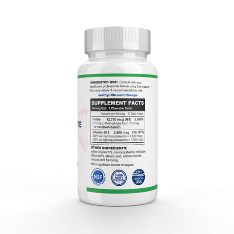 L Methylfolate 7.5 mg + Vitamin B12 Tablets