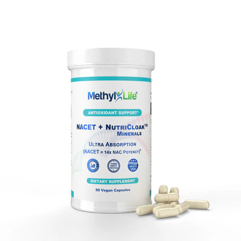 NACET + NutriCloak™ Minerals - Ultra Antioxidant Absorption - Best Sellers - Methyl-Life® Supplements