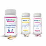 General Health Bundle (3 product bottles + caps/tabs) - L-Methylfolate 2.5 mg + Hydroxocobalamin + Non-Methylated Multi - Methyl-Life