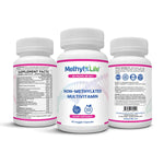 Non-Methylated Multivitamin with Cognitive Nutrients - 3 bottles showing all label sides