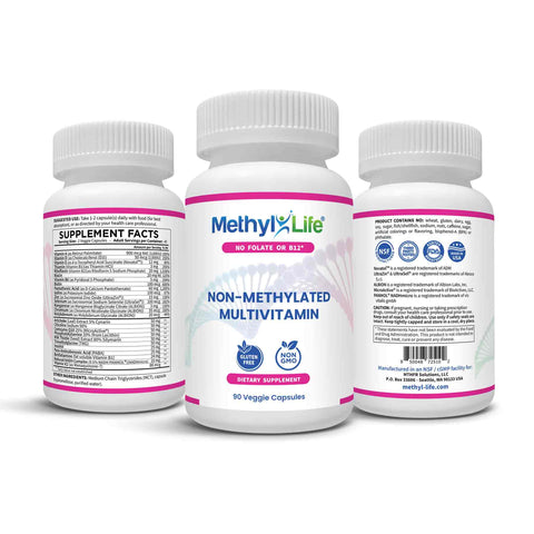 MTHFR Supplements: L-Methylfolate, Vitamin B12 Supplement, Multivitamin & Magnesium - Methyl-Life® Supplements