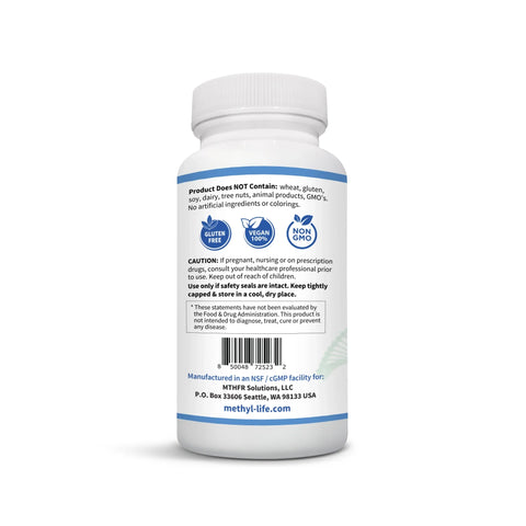 5 Methylfolate: 5-mthf L-Methylfolate 5 mg - Methyl-Life® Supplements