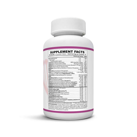 Chewable Methylated Multivitamin - L-Methylfolate + Active B12 - MTHFR/Pregnancy/Children - Methyl-Life® Supplements