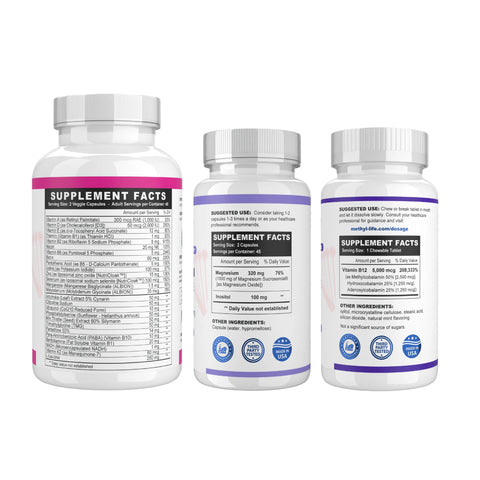 Cofactors Add-On (Non-Methylated Multivitamin + B12 Complete + Magnesium Complete) - Best Sellers - Methyl-Life®