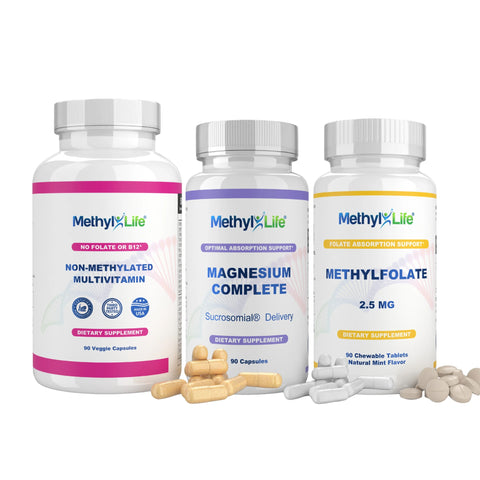 Cofactors Add-On (Non-Methylated Multivitamin + Methylfolate 2.5 + Magnesium Complete) - Best Sellers - Methyl-Life®