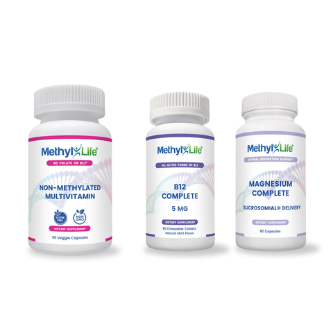Cofactors Add On (Non Methylated Multivitamin + B12 Complete + Magnesium Complete) Methyl Life® Supplements