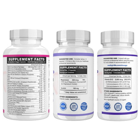 Cofactors Add-On (Non-Methylated Multivitamin + B12 Complete + Magnesium Complete) - Best Sellers - Methyl-Life®