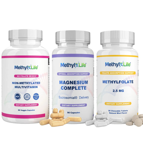 Cofactors Add-On (Non-Methylated Multivitamin + Methylfolate 2.5 + Magnesium Complete) - Best Sellers - Methyl-Life®