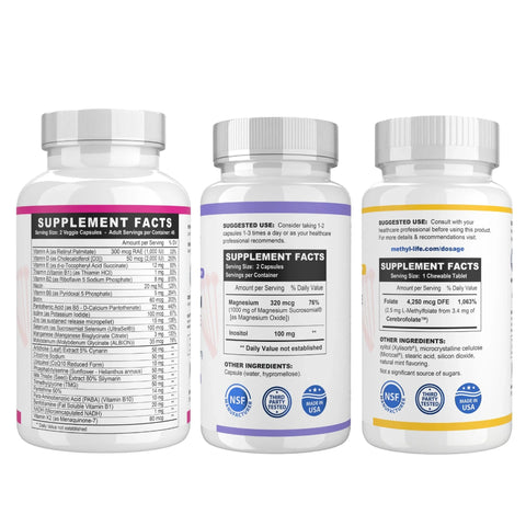 Cofactors Add-On (Non-Methylated Multivitamin + Methylfolate 2.5 + Magnesium Complete) - Best Sellers - Methyl-Life®