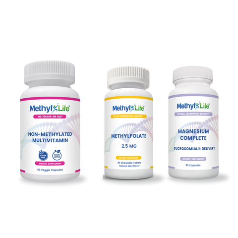 Cofactors Add On (Non Methylated Multivitamin + Methylfolate 2.5 + Magnesium Complete) Methyl Life® Supplements
