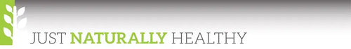 Green and white logo with the text ’just naturally healthy’ in a clean, modern font.