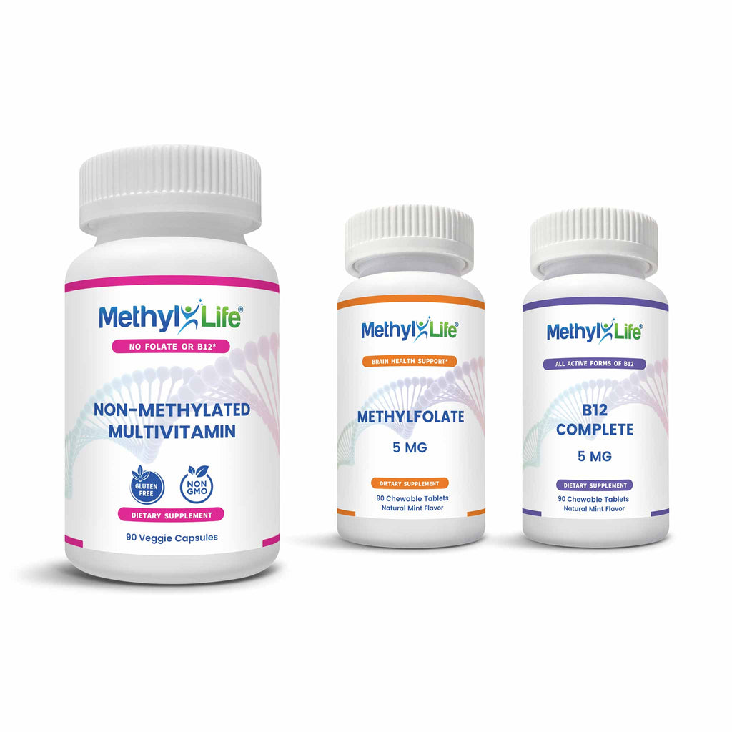 Methylation Vitamins: Methyl B12 & Methylfolate 5 MTHF - 3 Product Pack - Methyl-Life® Supplements