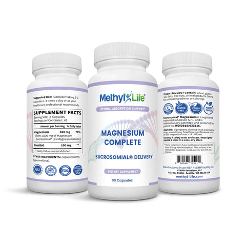 MTHFR Supplements: L-Methylfolate, Vitamin B12 Supplement, Multivitamin & Magnesium - Methyl-Life® Supplements