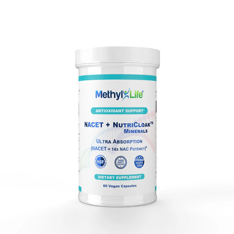 NACET + NutriCloak™ Minerals - Ultra Antioxidant Absorption - Best Sellers - Methyl-Life® Supplements