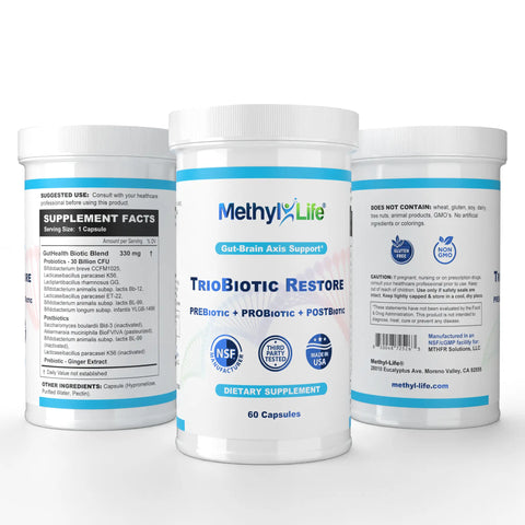 TrioBiotic Restore - Full-Spectrum Microbiome Support - Biotics & Enzymes Collection - Methyl-Life® Supplements